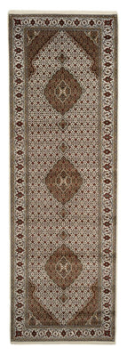 Biegacz Dywan orientalny - Tabriz - 372 x 121 cm - jasny beż