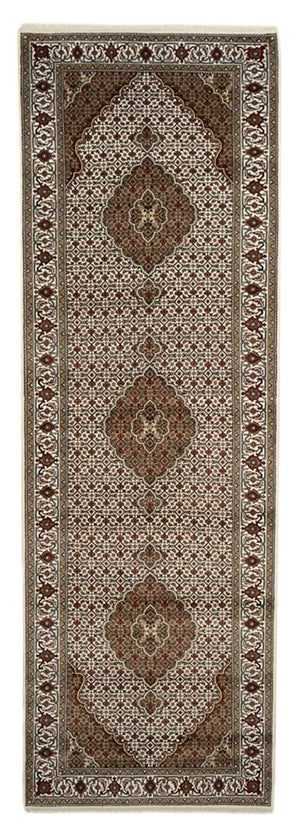Biegacz Dywan orientalny - Tabriz - 372 x 121 cm - jasny beż