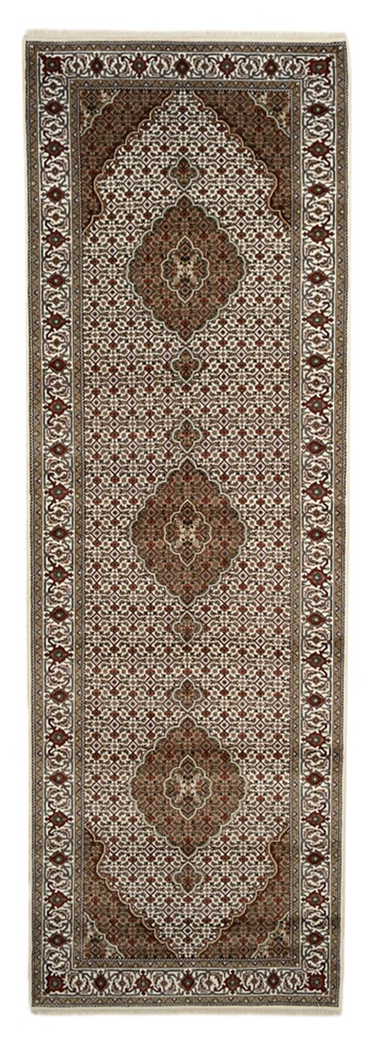 Biegacz Dywan orientalny - Tabriz - 372 x 121 cm - jasny beż