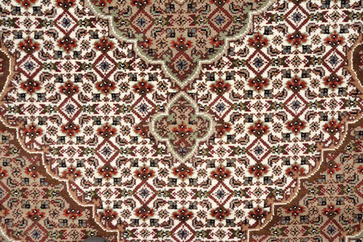 Biegacz Dywan orientalny - Tabriz - 372 x 121 cm - jasny beż
