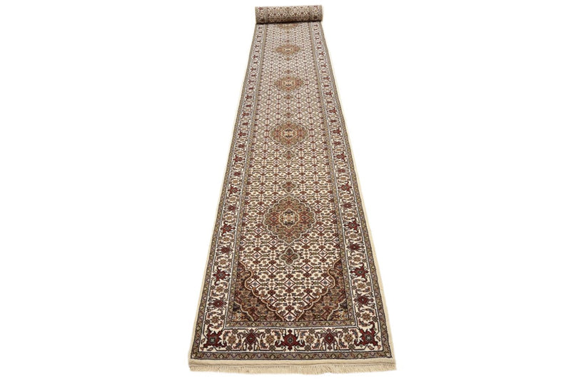 Biegacz Dywan orientalny - Tabriz - 602 x 81 cm - jasny beż