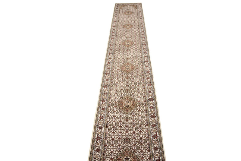 Biegacz Dywan orientalny - Tabriz - 602 x 81 cm - jasny beż
