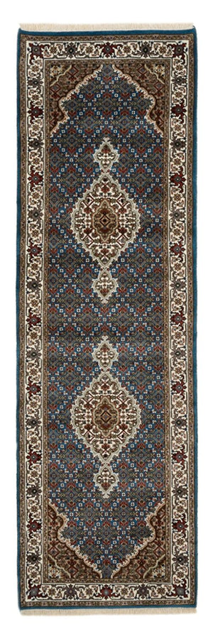 Biegacz Dywan orientalny - Tabriz - 244 x 75 cm - ciemnoniebieski