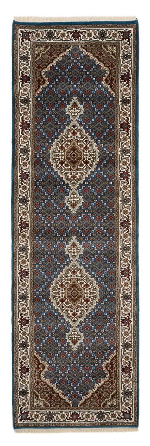 Biegacz Dywan orientalny - Tabriz - 244 x 75 cm - ciemnoniebieski