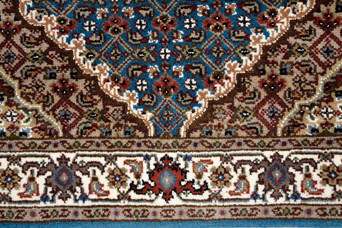 Biegacz Dywan orientalny - Tabriz - 244 x 75 cm - ciemnoniebieski