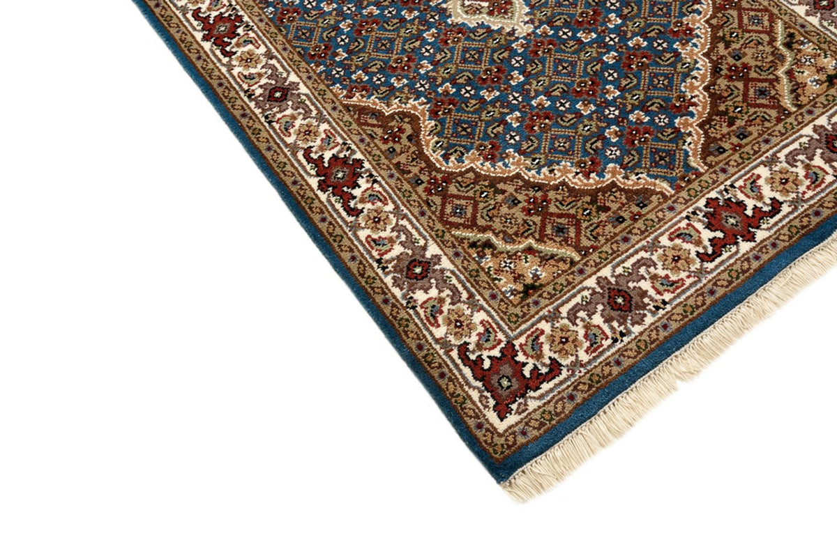 Biegacz Dywan orientalny - Tabriz - 454 x 79 cm - ciemnoniebieski