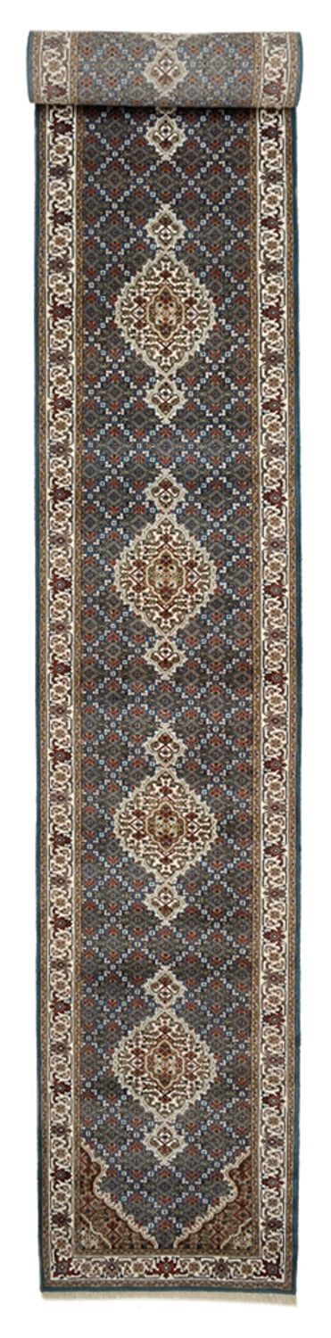 Biegacz Dywan orientalny - Tabriz - 615 x 79 cm - ciemnoniebieski