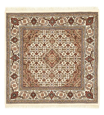 Dywan orientalny - Tabriz - 92 x 89 cm - kremowy