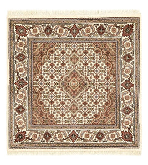Dywan orientalny - Tabriz - 92 x 89 cm - kremowy