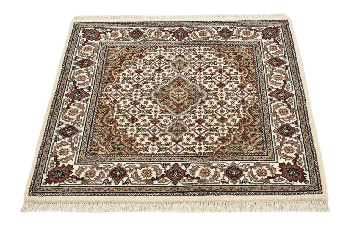 Dywan orientalny - Tabriz - 92 x 89 cm - kremowy