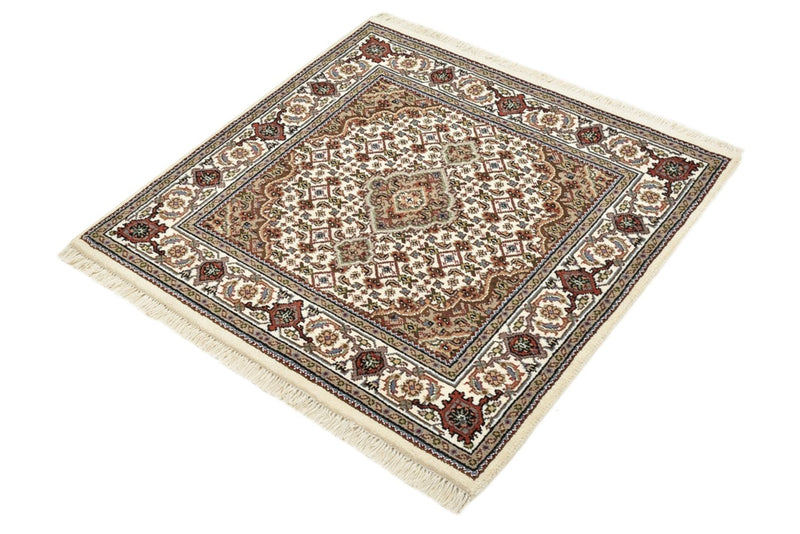 Dywan orientalny - Tabriz - 92 x 89 cm - kremowy