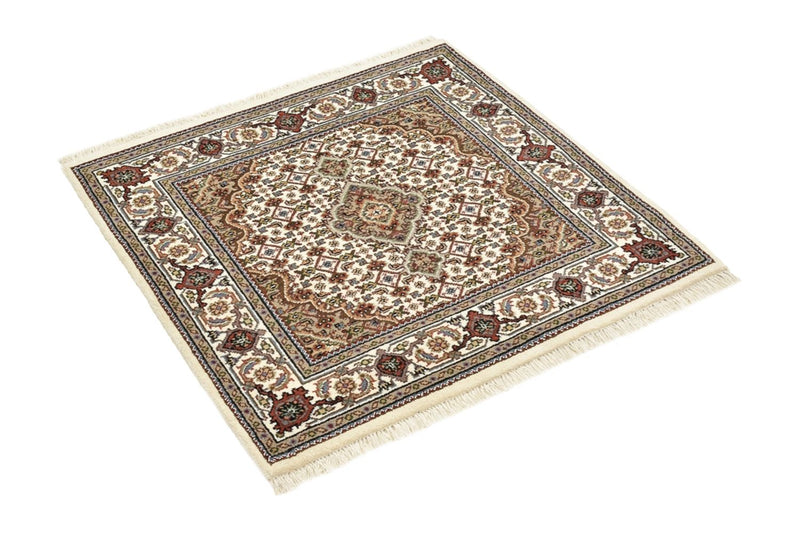Dywan orientalny - Tabriz - 92 x 89 cm - kremowy