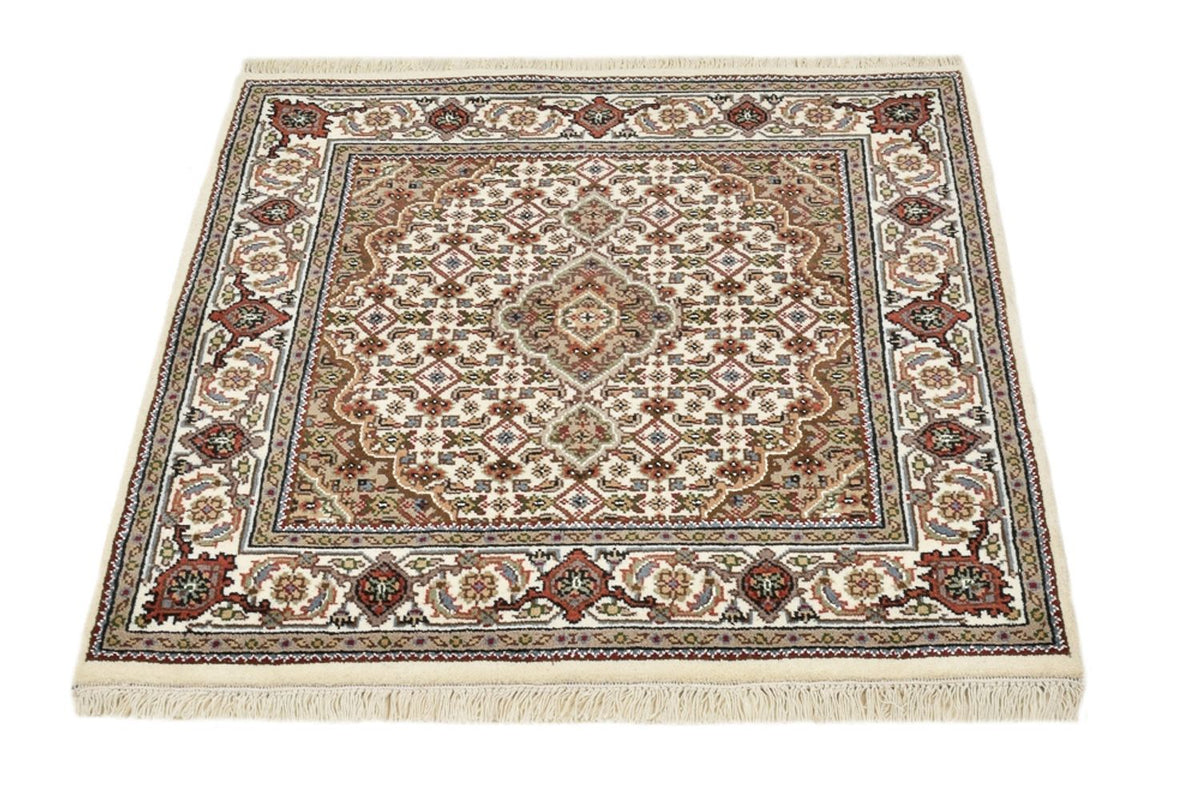 Dywan orientalny - Tabriz - 92 x 89 cm - kremowy