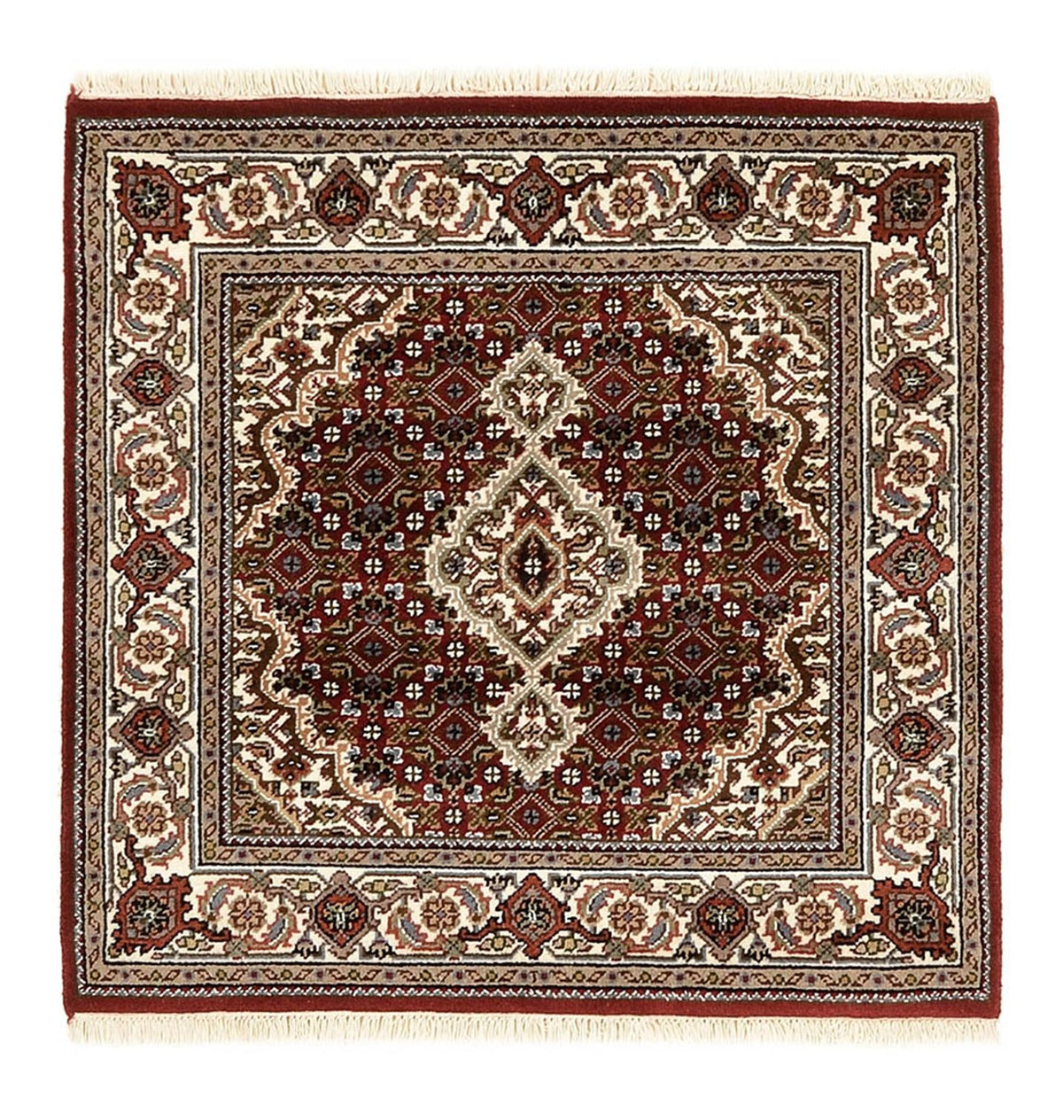 Dywan orientalny - Tabriz - 94 x 89 cm - kremowy