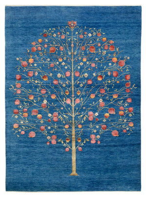 Dywan Gabbeh - Loribaft Indus - 243 x 177 cm - niebieski