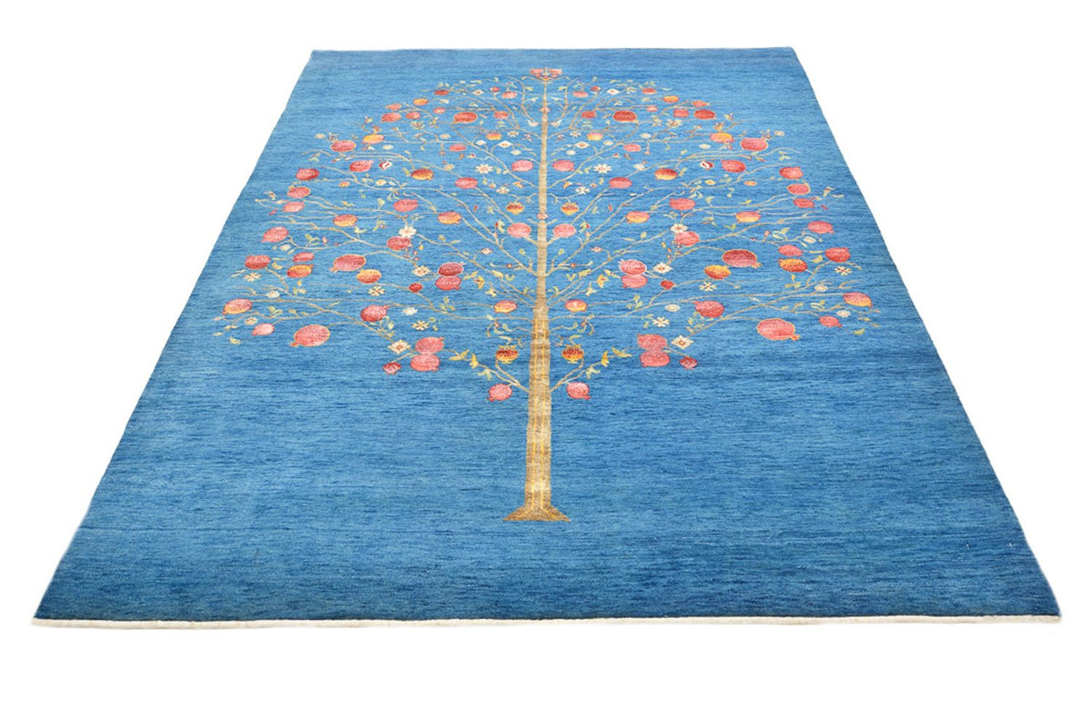 Dywan Gabbeh - Loribaft Indus - 243 x 177 cm - niebieski