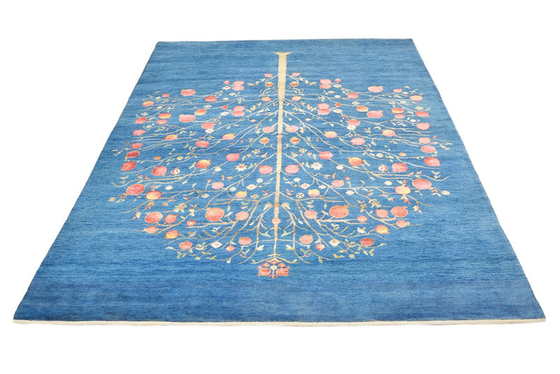 Dywan Gabbeh - Loribaft Indus - 243 x 177 cm - niebieski