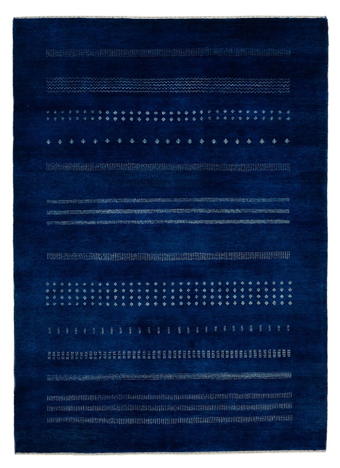 Dywan Gabbeh - Loribaft Indus - 237 x 172 cm - ciemnoniebieski
