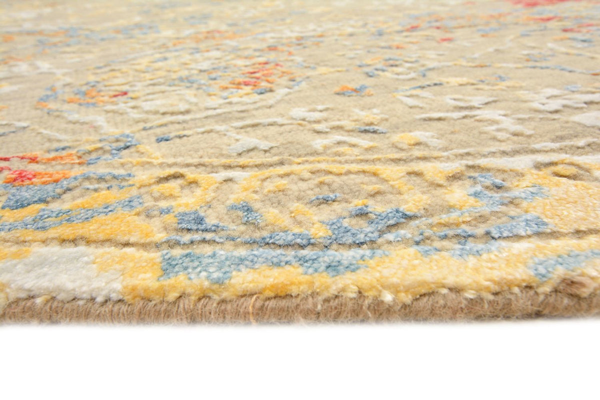 Designerski dywan okrągły  - 204 x 202 cm - piaskowy