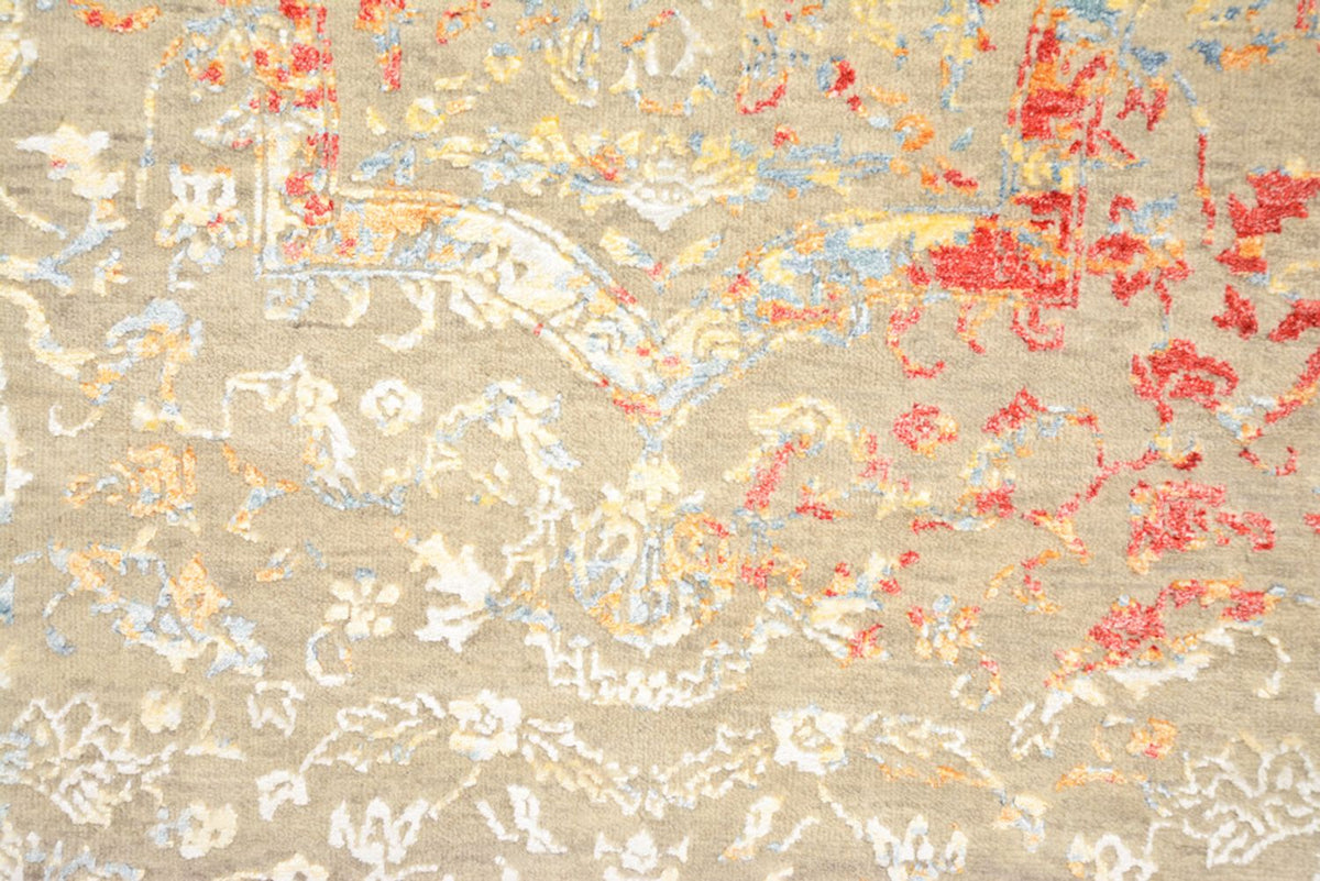 Designerski dywan okrągły  - 204 x 202 cm - piaskowy