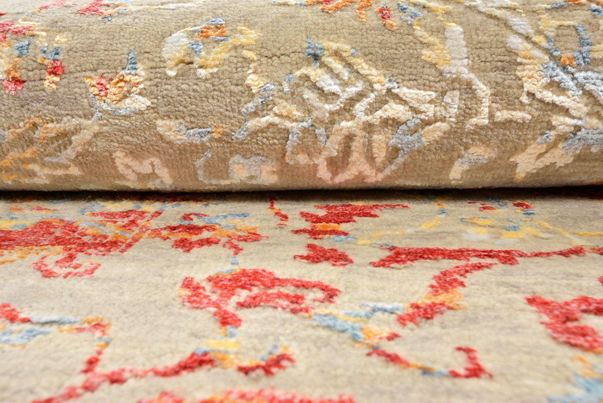 Designerski dywan okrągły  - 204 x 202 cm - piaskowy