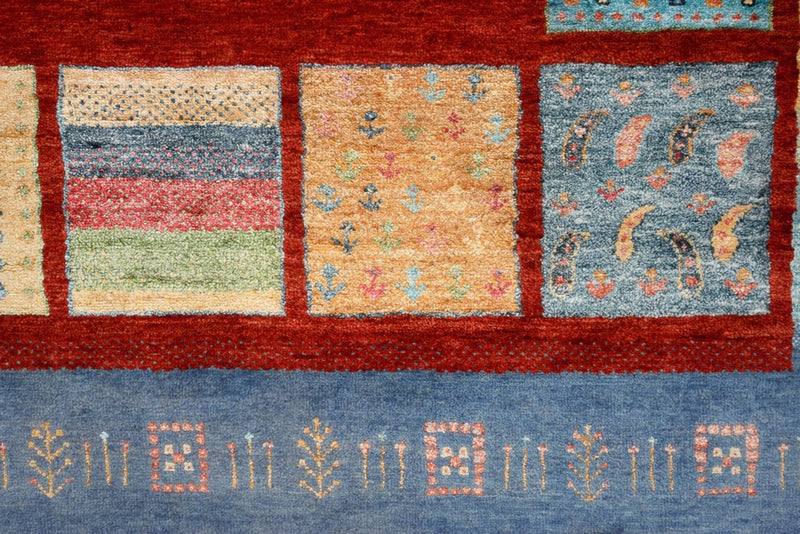 Dywan Gabbeh - Loribaft Indus - 299 x 203 cm - czerwony