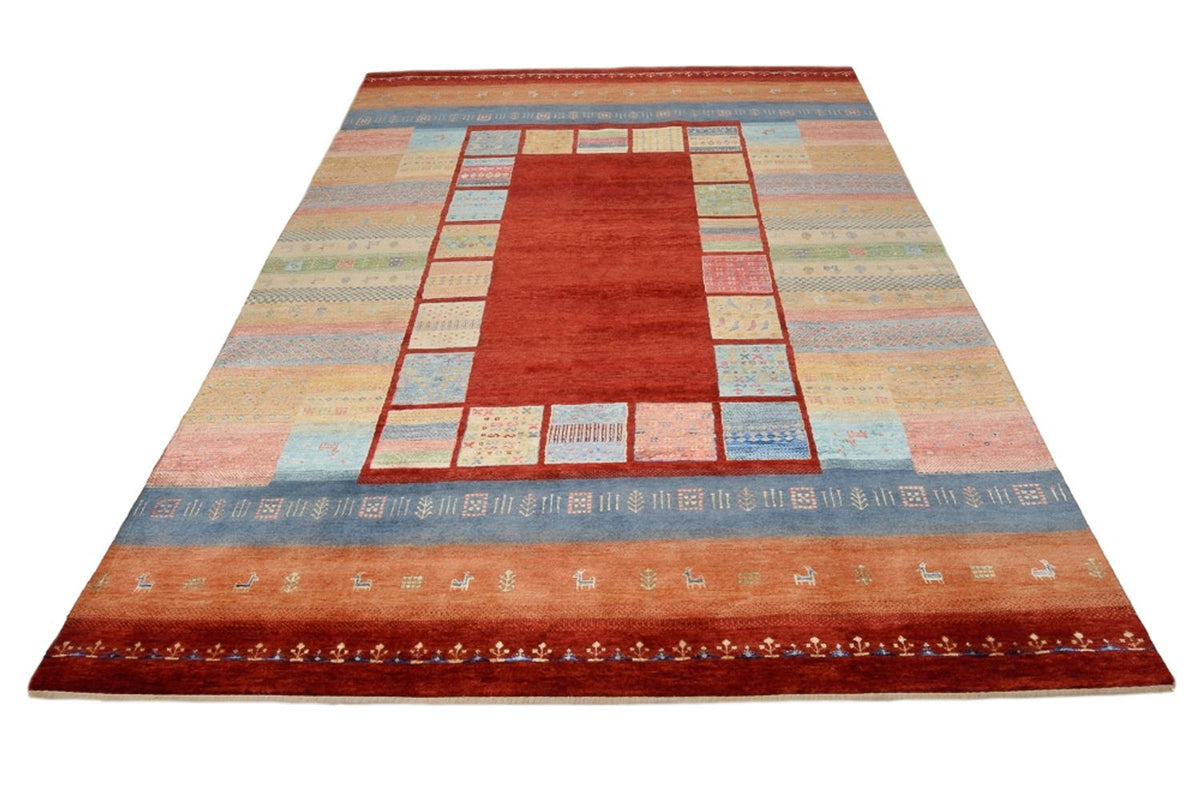 Dywan Gabbeh - Loribaft Indus - 299 x 203 cm - czerwony