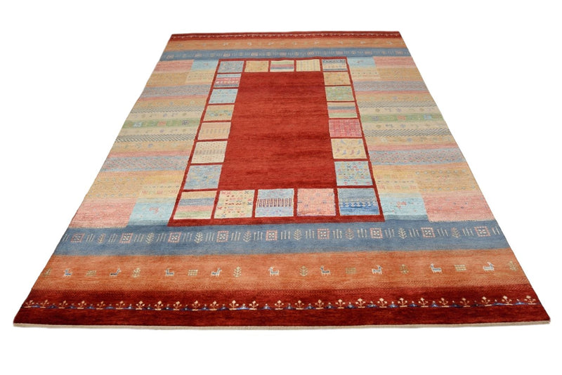 Dywan Gabbeh - Loribaft Indus - 299 x 203 cm - czerwony