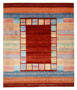 Dywan Gabbeh - Loribaft Indus - 302 x 253 cm - czerwony