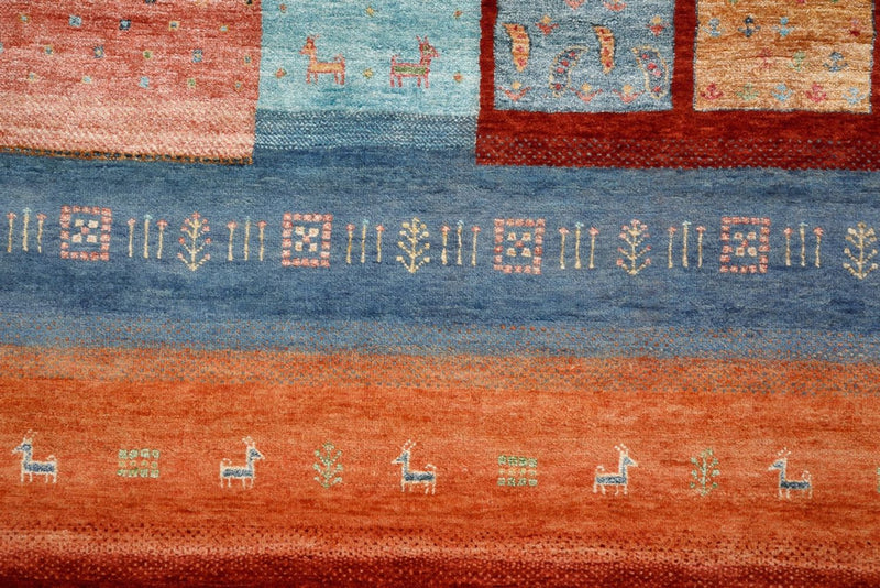 Dywan Gabbeh - Loribaft Indus - 302 x 253 cm - czerwony