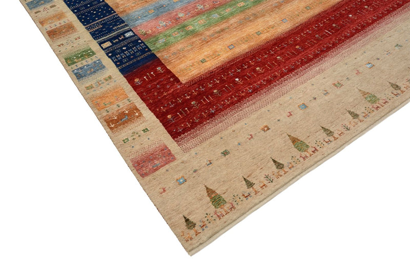 Dywan Gabbeh - Loribaft Indus - 300 x 206 cm - wielokolorowy