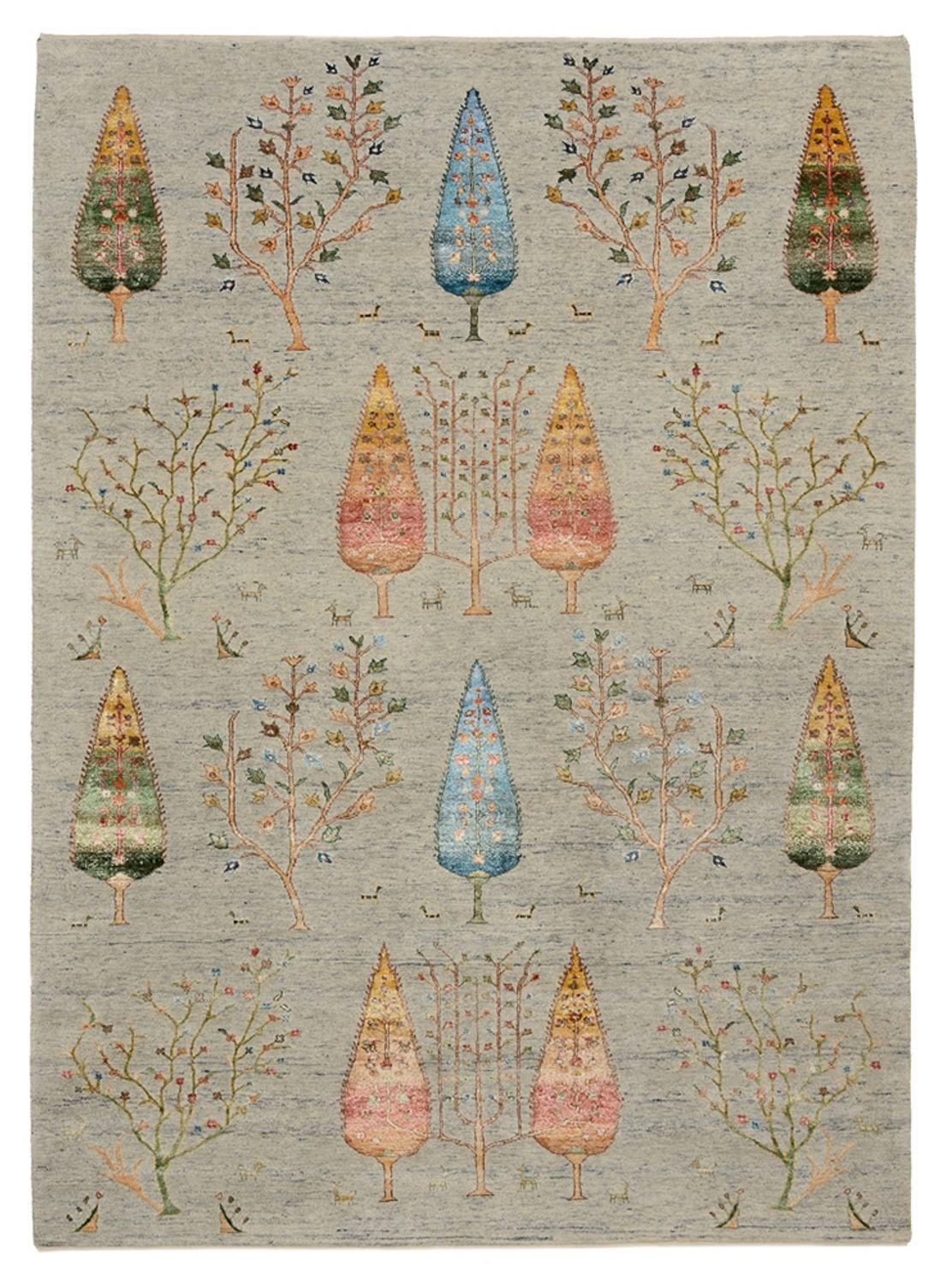 Dywan Gabbeh - Loribaft Indus - 241 x 173 cm - jasnoszary