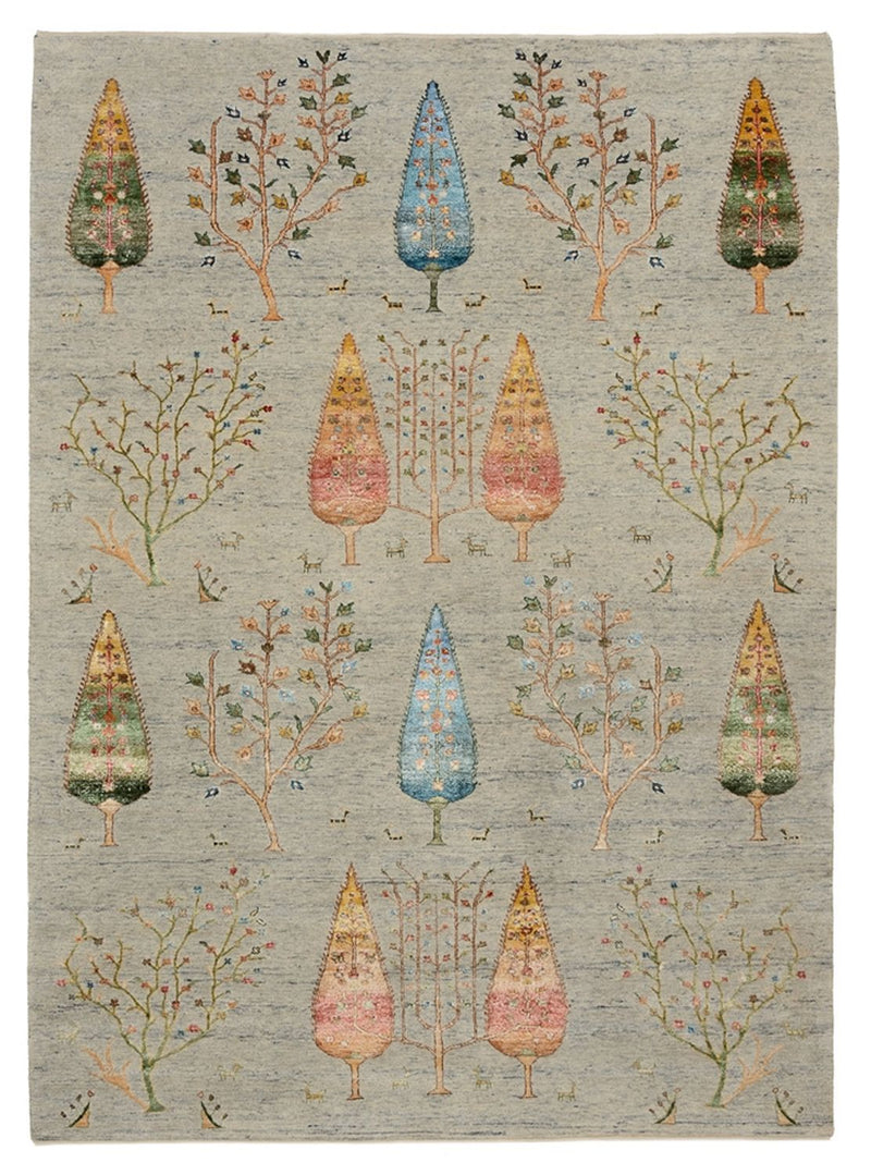 Dywan Gabbeh - Loribaft Indus - 241 x 173 cm - jasnoszary