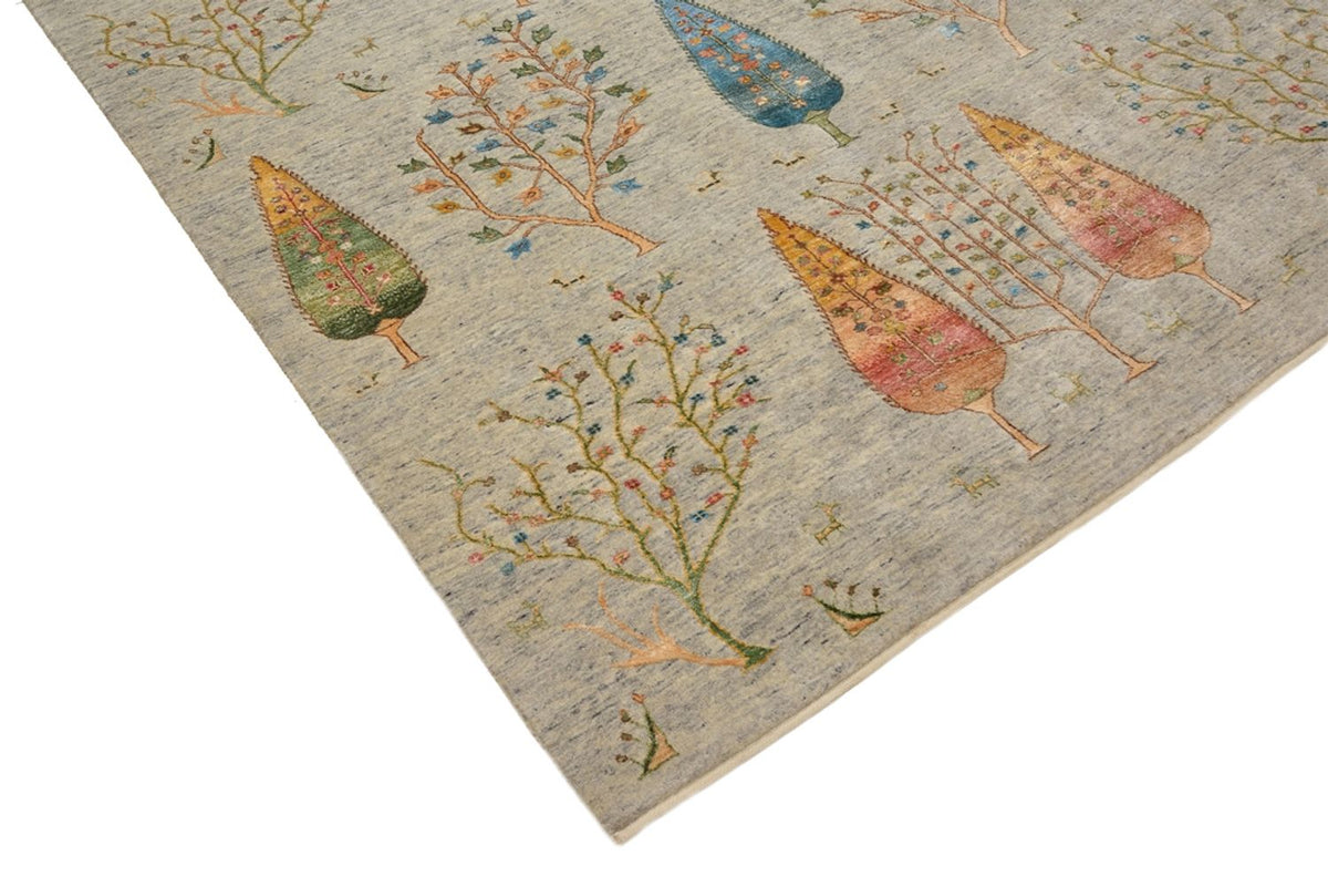 Dywan Gabbeh - Loribaft Indus - 241 x 173 cm - jasnoszary