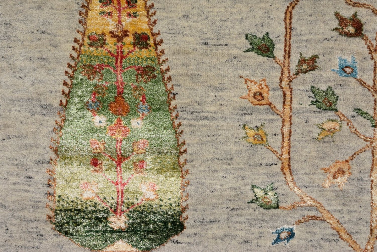 Dywan Gabbeh - Loribaft Indus - 241 x 173 cm - jasnoszary