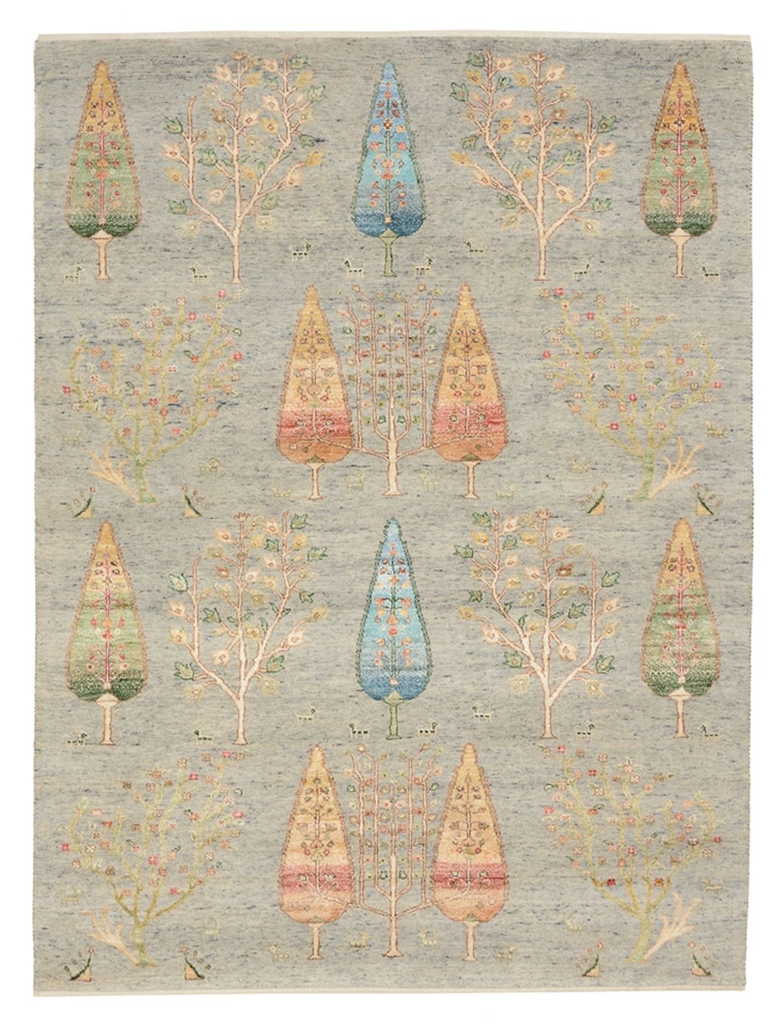 Dywan Gabbeh - Loribaft Indus - 204 x 155 cm - jasnoszary