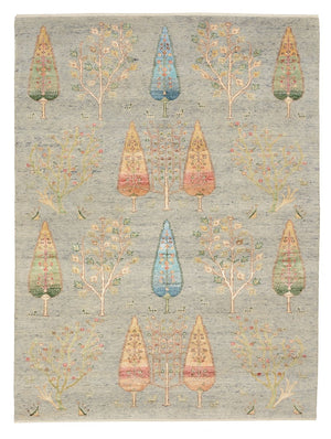 Dywan Gabbeh - Loribaft Indus - 204 x 155 cm - jasnoszary