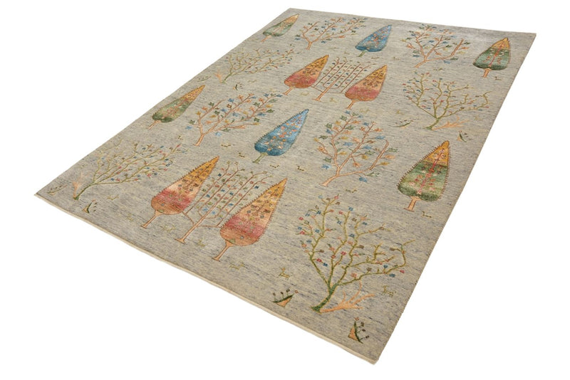 Dywan Gabbeh - Loribaft Indus - 204 x 155 cm - jasnoszary