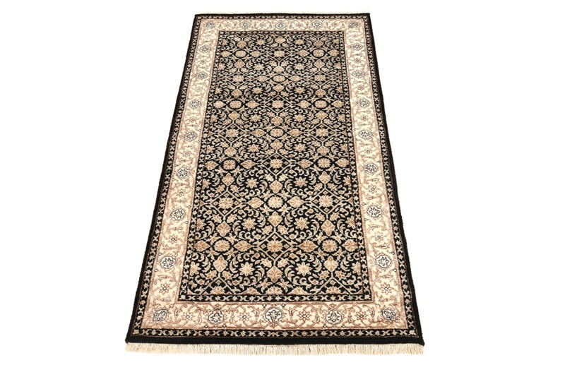 Orientalny dywan - Bijar - Indus - 143 x 74 cm - ciemnoniebieski