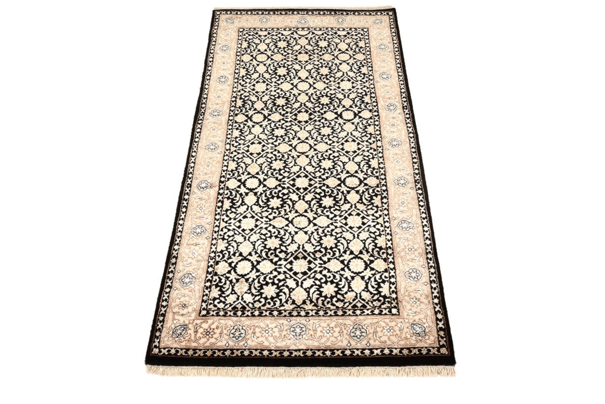 Orientalny dywan - Bijar - Indus - 143 x 74 cm - ciemnoniebieski