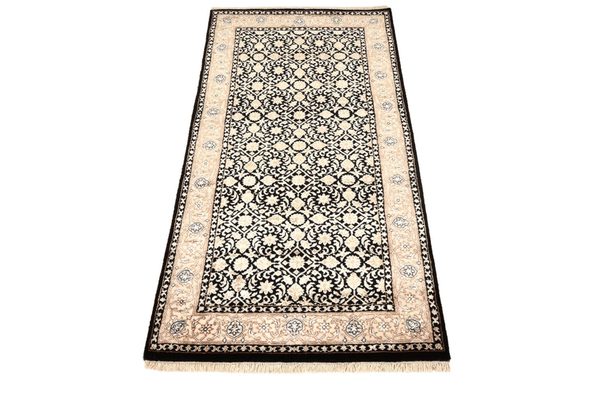 Orientalny dywan - Bijar - Indus - 143 x 73 cm - ciemnoniebieski