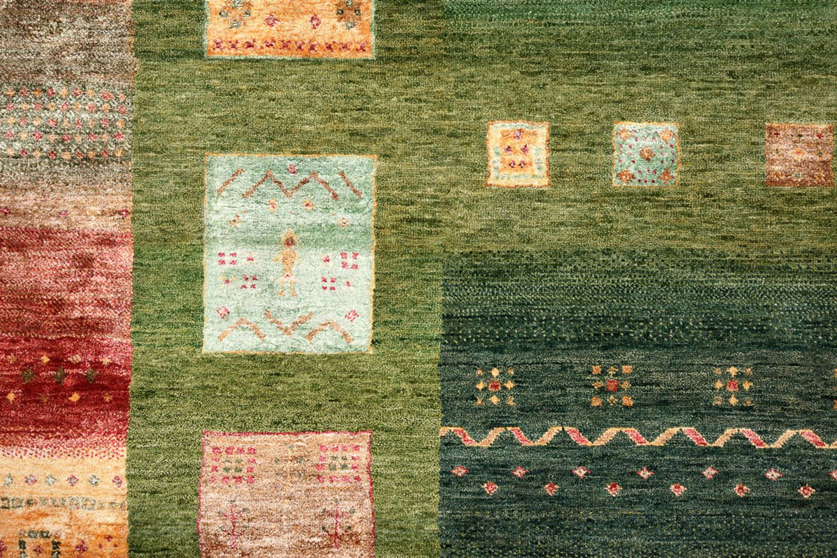 Dywan Gabbeh - Loribaft Indus - 343 x 251 cm - zielona