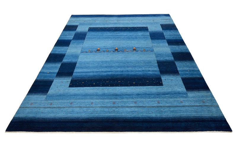 Dywan Gabbeh - Loribaft Indus - 304 x 243 cm - jasnoniebieski