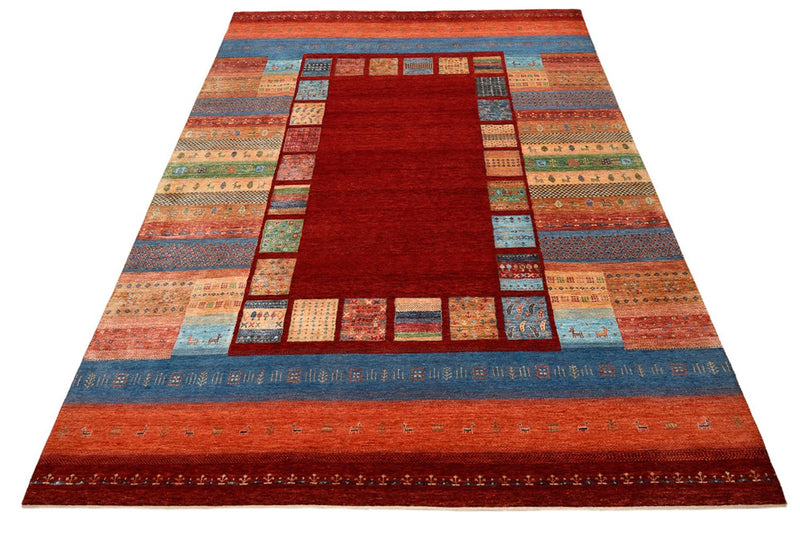 Dywan Gabbeh - Loribaft Indus - 299 x 207 cm - czerwony
