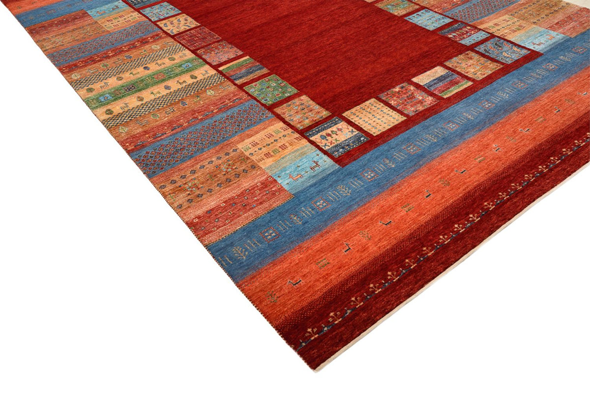 Dywan Gabbeh - Loribaft Indus - 299 x 207 cm - czerwony