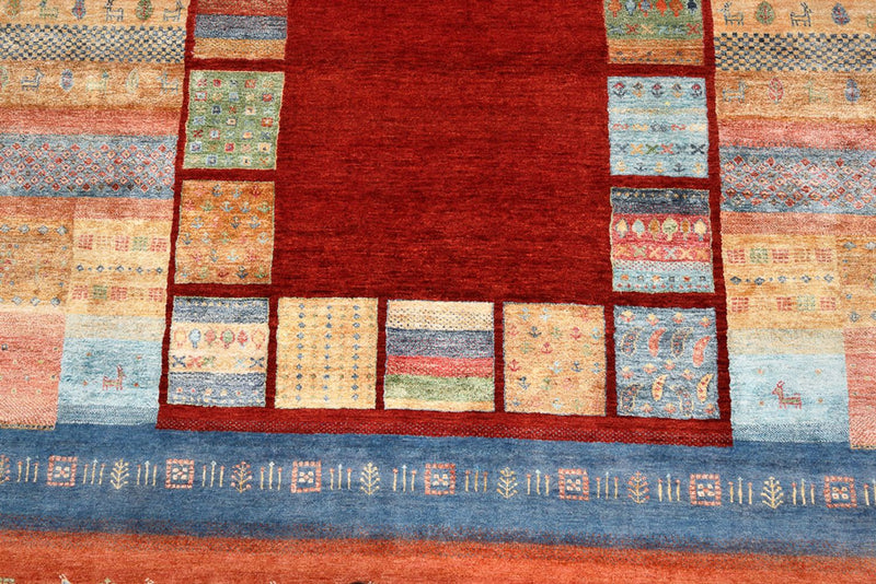 Dywan Gabbeh - Loribaft Indus - 299 x 207 cm - czerwony