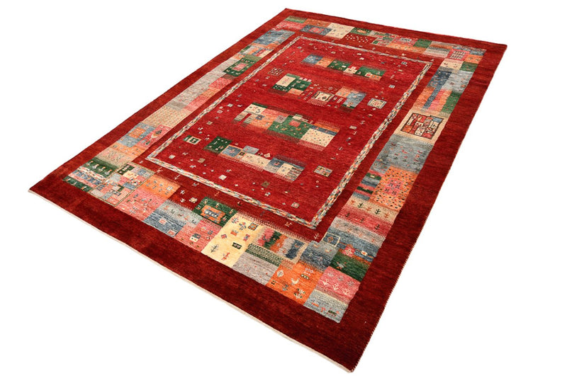 Dywan Gabbeh - Loribaft Indus - 239 x 177 cm - czerwony