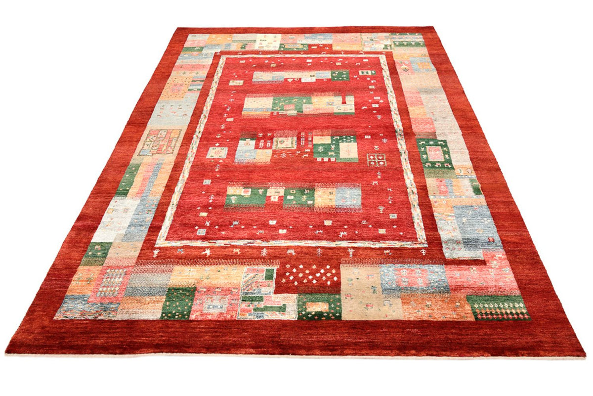 Dywan Gabbeh - Loribaft Indus - 239 x 177 cm - czerwony