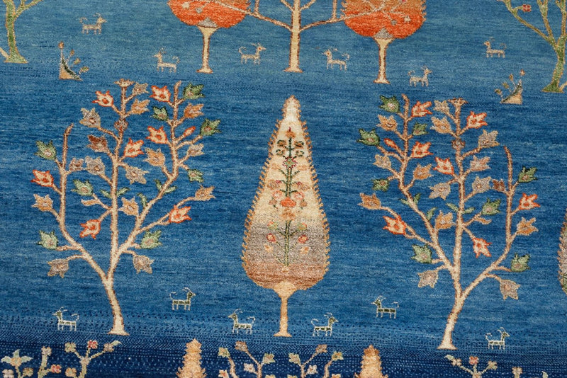 Dywan Gabbeh - Loribaft Indus - 206 x 155 cm - niebieski