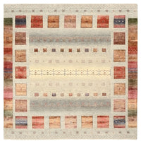 Dywan Gabbeh - Loribaft Indus kwadratowy  - 205 x 204 cm - kremowy